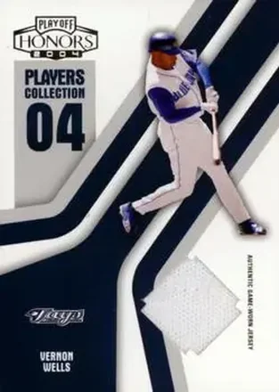 2004 Playoff Honors - Players Collection Jersey Blue #PC-98 - Vernon Wells - Toronto Blue Jays