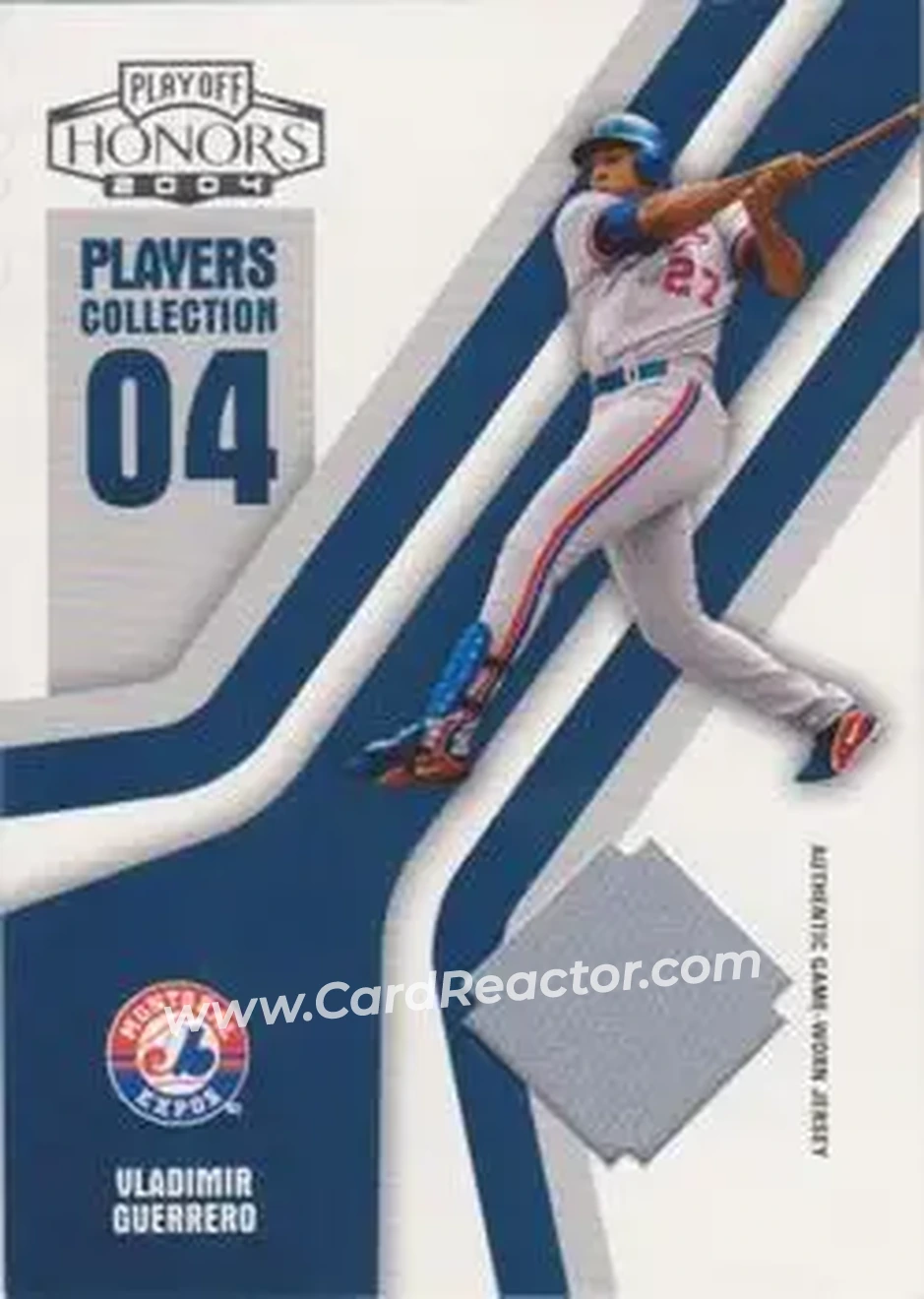 2004 Playoff Honors - Players Collection Jersey Blue #PC-99 - Vladimir Guerrero - Montreal Expos - Front