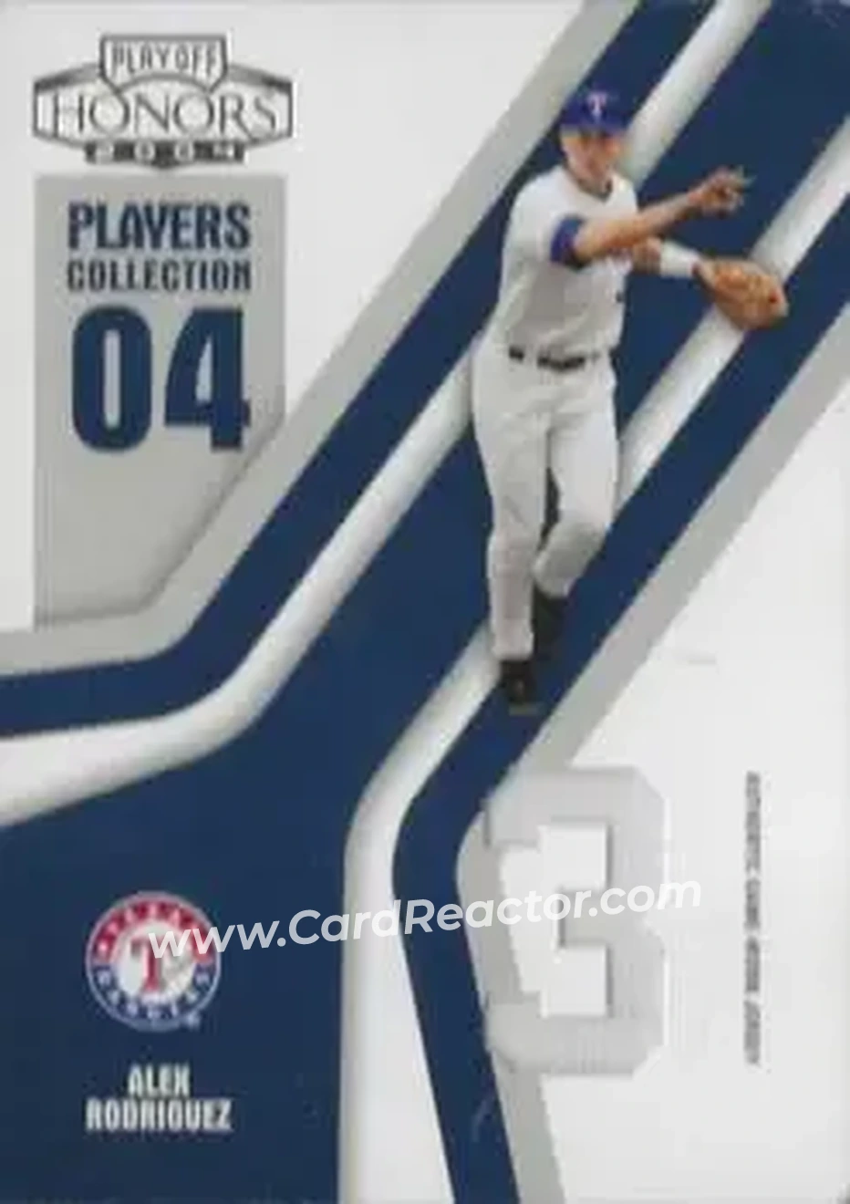 2004 Playoff Honors - Players Collection Jersey Blue Number #PC-7 - Alex Rodriguez - Texas Rangers - Front