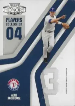 2004 Playoff Honors - Players Collection Jersey Blue Number #PC-7 - Alex Rodriguez - Texas Rangers