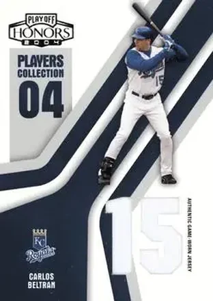 2004 Playoff Honors - Players Collection Jersey Blue Number #PC-14 - Carlos Beltran - Kansas City Royals