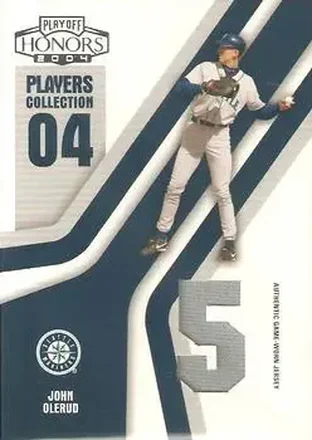 2004 Playoff Honors - Players Collection Jersey Blue Number #PC-42 - John Olerud - Seattle Mariners