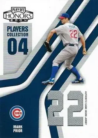 2004 Playoff Honors - Players Collection Jersey Blue Number #PC-58 - Mark Prior - Chicago Cubs