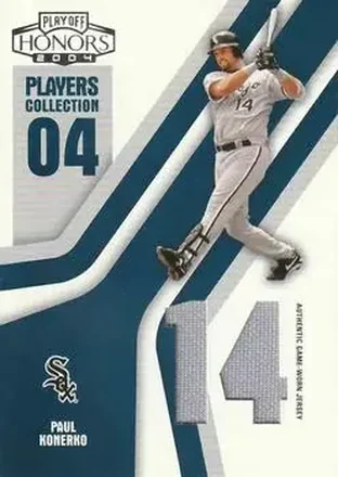 2004 Playoff Honors - Players Collection Jersey Blue Number #PC-67 - Paul Konerko - Chicago White Sox