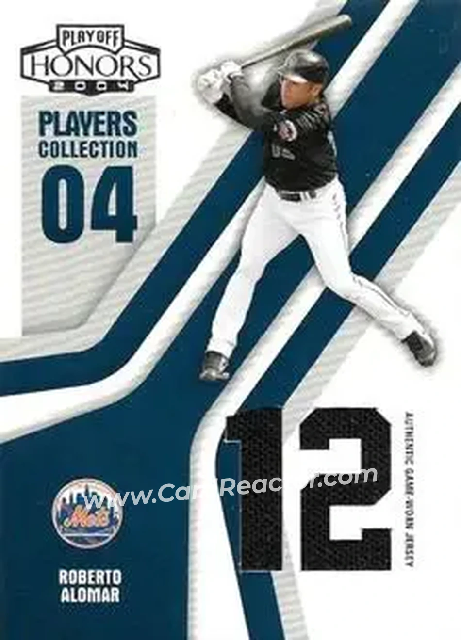 2004 Playoff Honors - Players Collection Jersey Blue Number #PC-78 - Roberto Alomar - New York Mets - Front