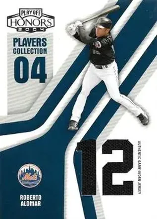 2004 Playoff Honors - Players Collection Jersey Blue Number #PC-78 - Roberto Alomar - New York Mets