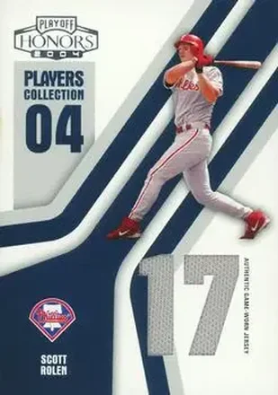 2004 Playoff Honors - Players Collection Jersey Blue Number #PC-86 - Scott Rolen - Philadelphia Phillies