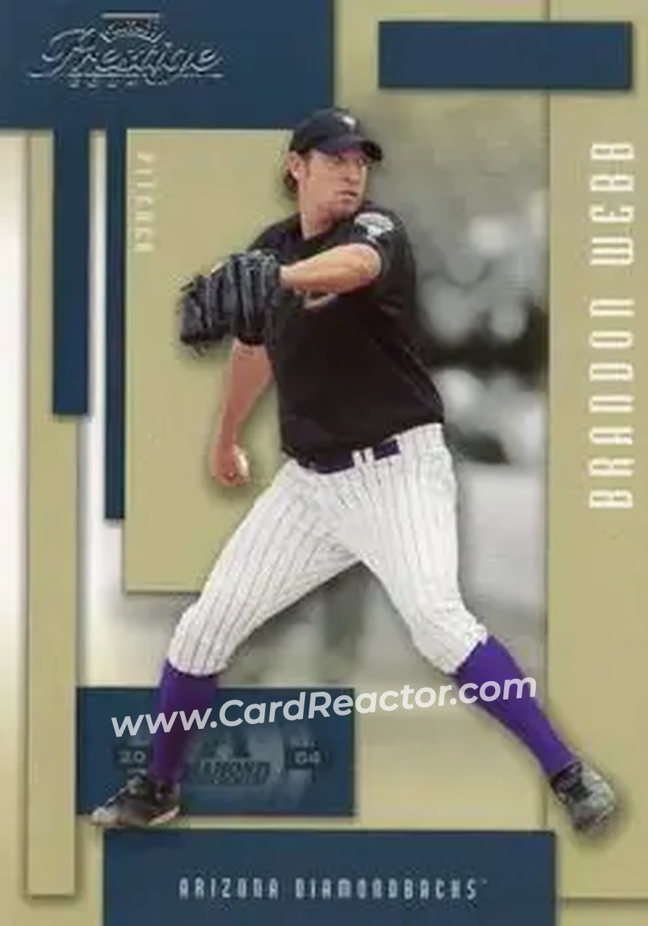 2004 Playoff Prestige #8 - Brandon Webb - Arizona Diamondbacks - Front 2004 Playoff Prestige #8 - Brandon Webb - Arizona Diamondbacks - Front
