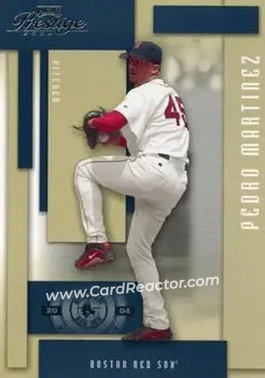 2004 Playoff Prestige #35 - Pedro Martinez - Boston Red Sox - Front 2004 Playoff Prestige #35 - Pedro Martinez - Boston Red Sox - Front