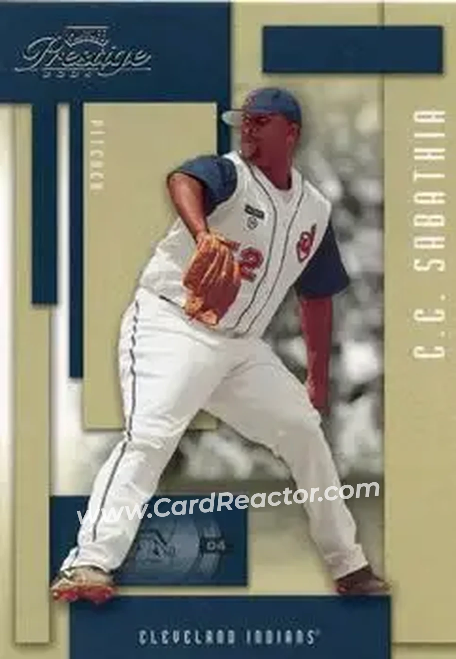 2004 Playoff Prestige #58 - CC Sabathia - Cleveland Indians - Front 2004 Playoff Prestige #58 - CC Sabathia - Cleveland Indians - Front