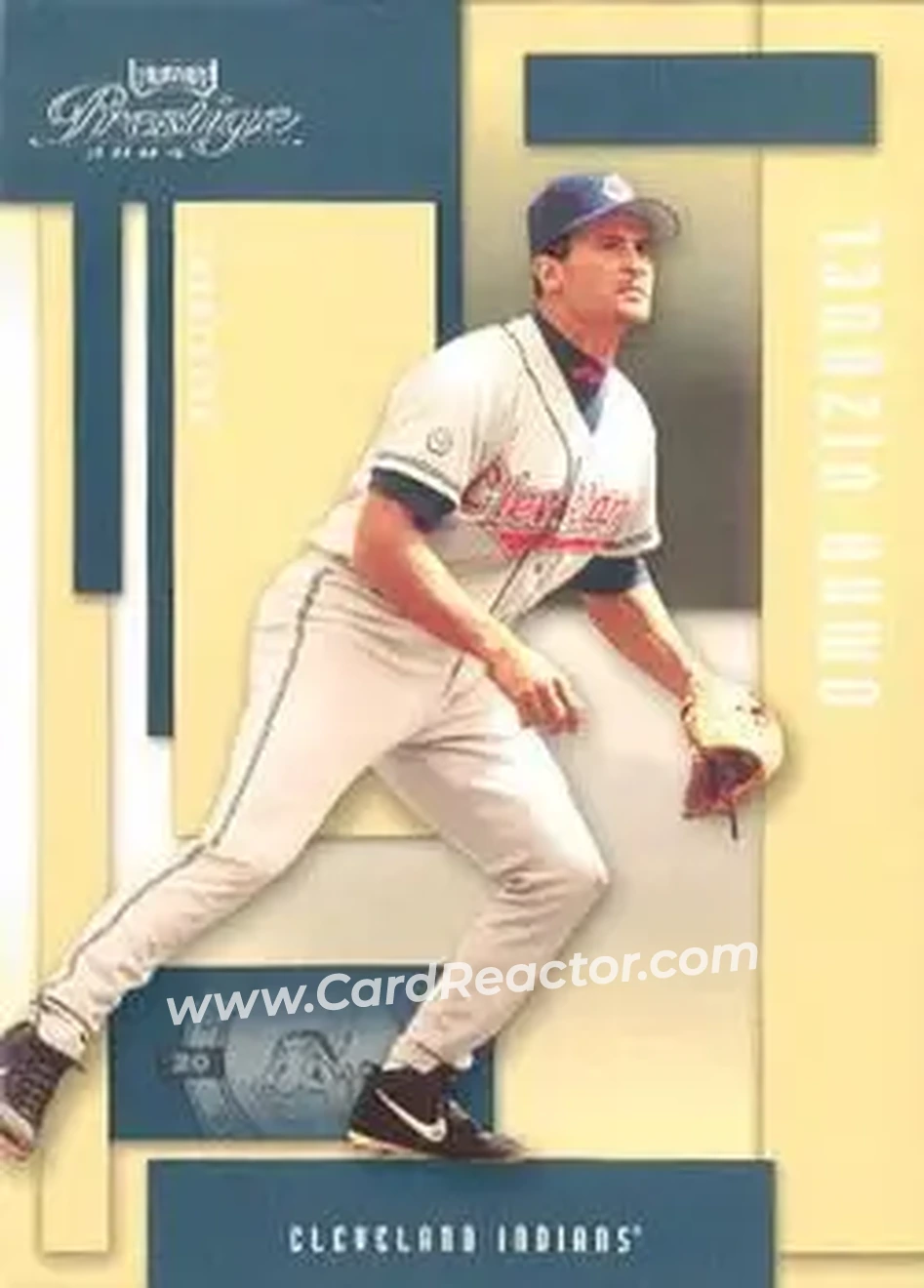 2004 Playoff Prestige #63 - Omar Vizquel - Cleveland Indians - Front