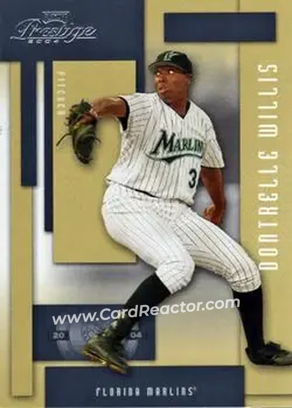 2004 Playoff Prestige #75 - Dontrelle Willis - Florida Marlins - Front 2004 Playoff Prestige #75 - Dontrelle Willis - Florida Marlins - Front