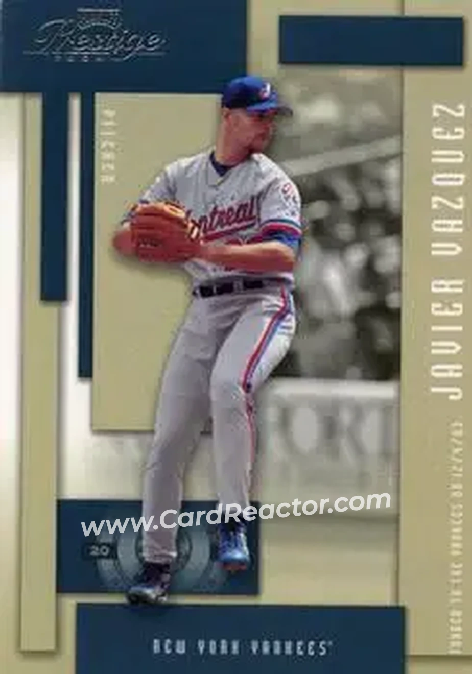 2004 Playoff Prestige #111 - Javier Vazquez - New York Yankees - Front