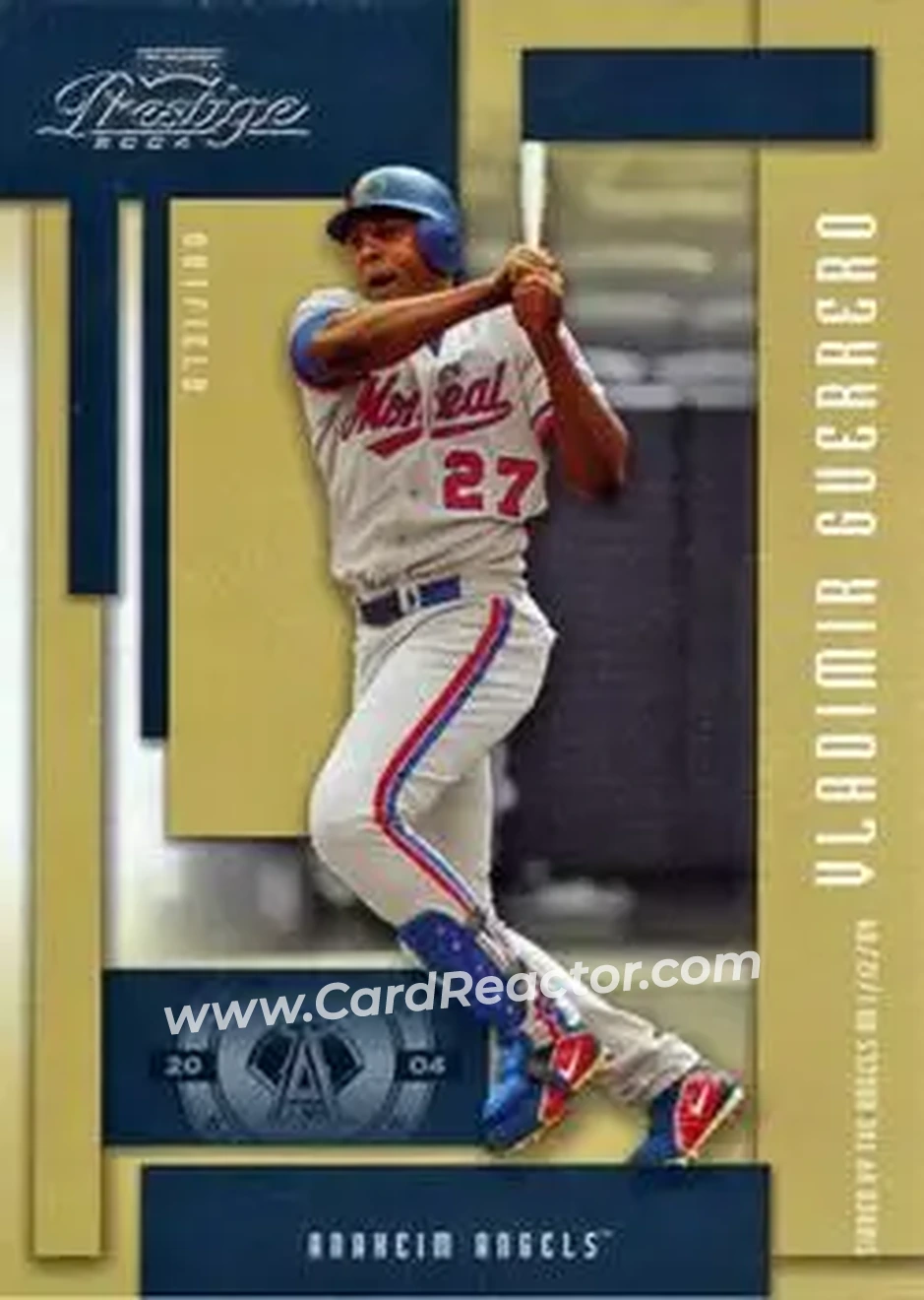 2004 Playoff Prestige #116 - Vladimir Guerrero - Anaheim Angels - Front 2004 Playoff Prestige #116 - Vladimir Guerrero - Anaheim Angels - Front