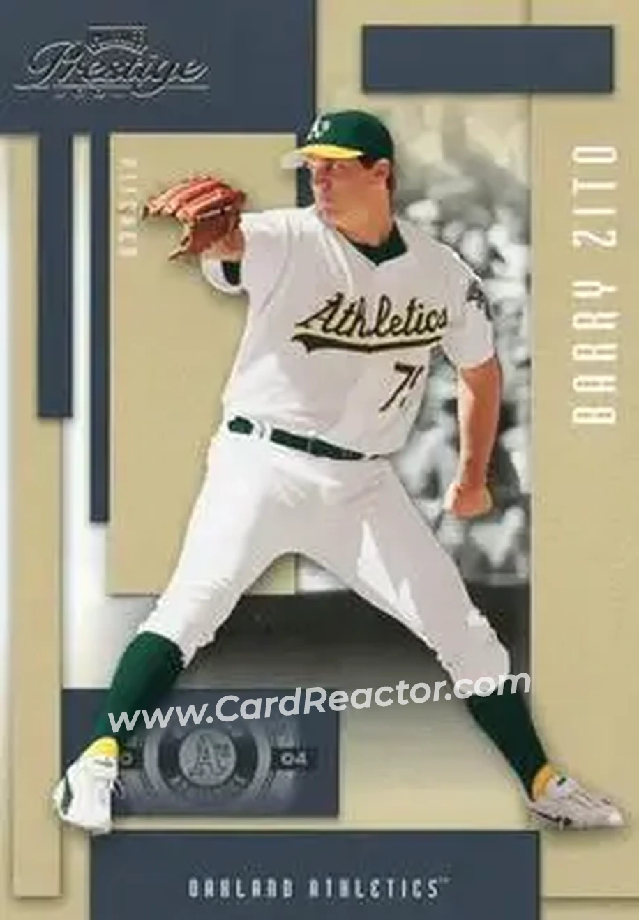 2004 Playoff Prestige #132 - Barry Zito - Oakland Athletics - Front