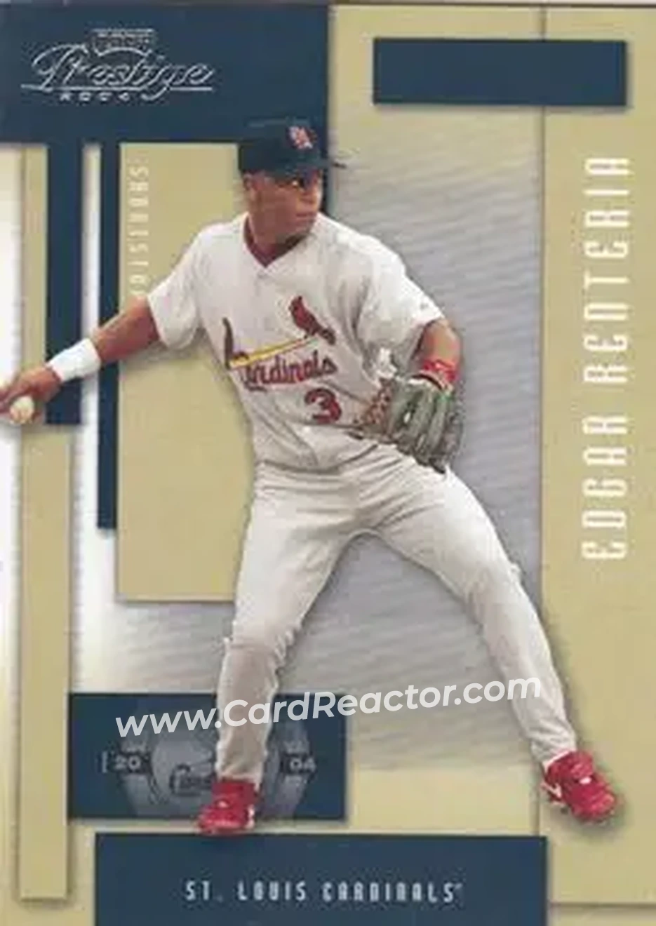 2004 Playoff Prestige #153 - Edgar Renteria - St. Louis Cardinals - Front