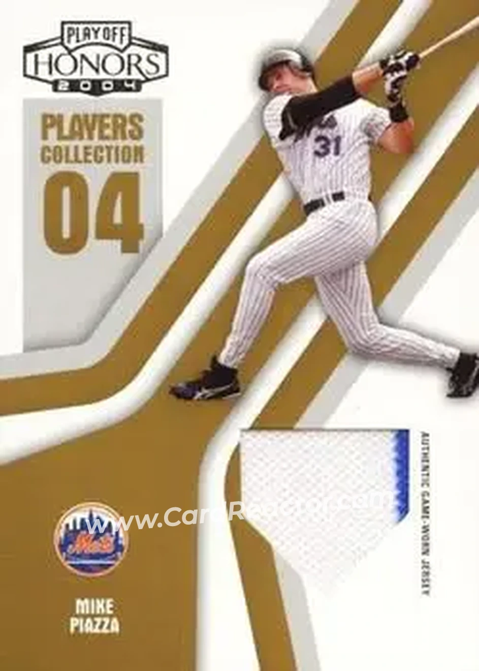2004 Playoff Honors - Players Collection Jersey Gold #PC-63 - Mike Piazza - New York Mets - Front