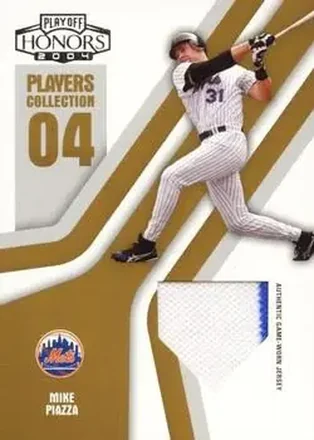2004 Playoff Honors - Players Collection Jersey Gold #PC-63 - Mike Piazza - New York Mets