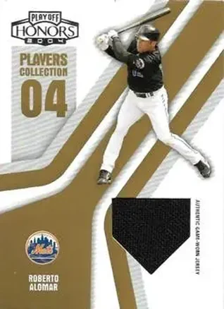 2004 Playoff Honors - Players Collection Jersey Gold #PC-78 - Roberto Alomar - New York Mets