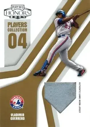 2004 Playoff Honors - Players Collection Jersey Gold #PC-99 - Vladimir Guerrero - Montreal Expos