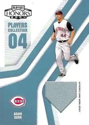 2004 Playoff Honors - Players Collection Jersey Platinum #PC-2 - Adam Dunn - Cincinnati Reds