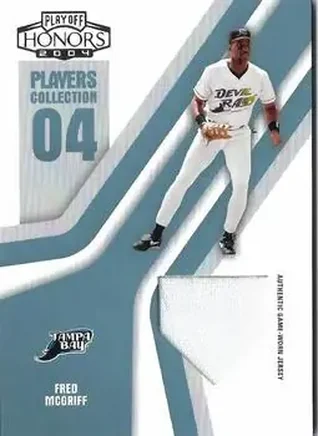 2004 Playoff Honors - Players Collection Jersey Platinum #PC-26 - Fred McGriff - Tampa Bay Devil Rays