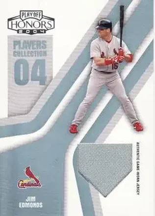 2004 Playoff Honors - Players Collection Jersey Platinum #PC-40 - Jim Edmonds - St. Louis Cardinals