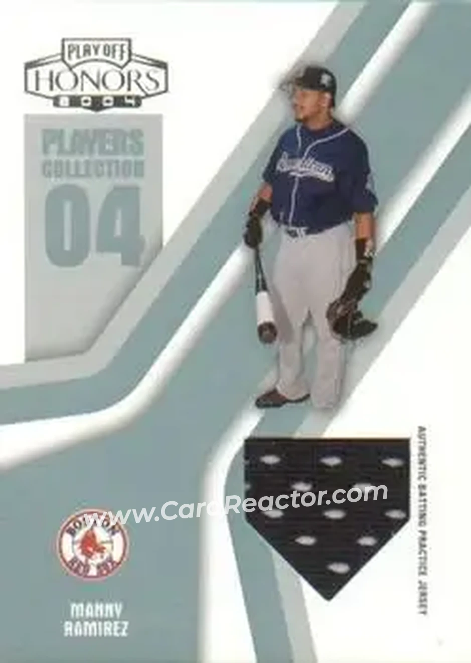 2004 Playoff Honors - Players Collection Jersey Platinum #PC-56 - Manny Ramirez - Boston Red Sox - Front