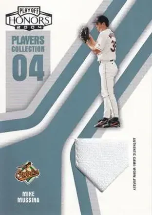 2004 Playoff Honors - Players Collection Jersey Platinum #PC-60 - Mike Mussina - Baltimore Orioles