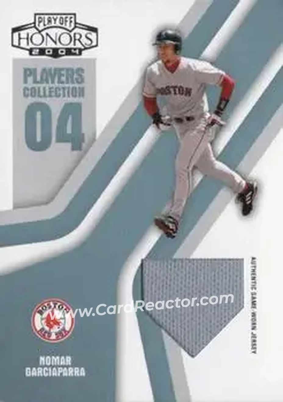 2004 Playoff Honors - Players Collection Jersey Platinum #PC-64 - Nomar Garciaparra - Boston Red Sox - Front