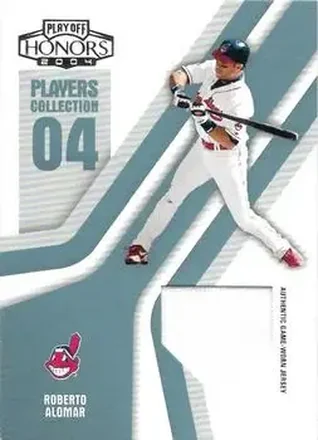 2004 Playoff Honors - Players Collection Jersey Platinum #PC-77 - Roberto Alomar - Cleveland Indians