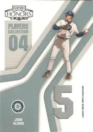 2004 Playoff Honors - Players Collection Jersey Platinum Number #PC-42 - John Olerud - Seattle Mariners
