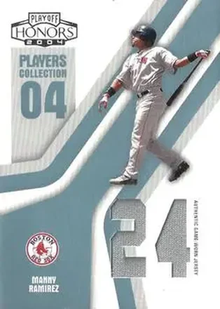 2004 Playoff Honors - Players Collection Jersey Platinum Number #PC-55 - Manny Ramirez - Boston Red Sox