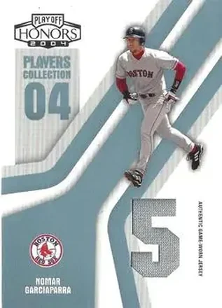 2004 Playoff Honors - Players Collection Jersey Platinum Number #PC-64 - Nomar Garciaparra - Boston Red Sox