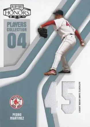 2004 Playoff Honors - Players Collection Jersey Platinum Number #PC-69 - Pedro Martinez - Boston Red Sox