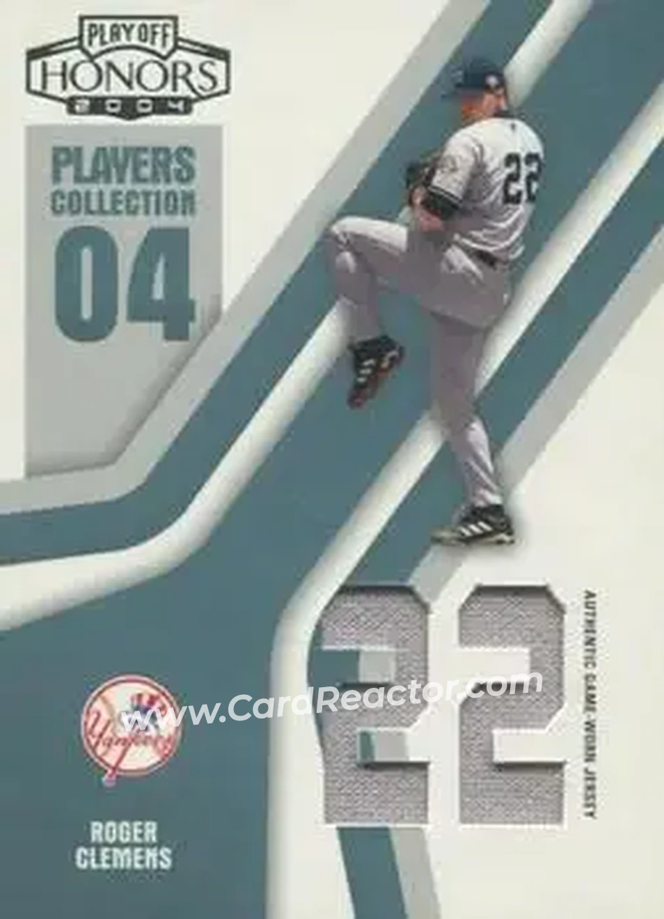 2004 Playoff Honors - Players Collection Jersey Platinum Number #PC-80 - Roger Clemens - New York Yankees - Front