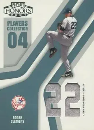 2004 Playoff Honors - Players Collection Jersey Platinum Number #PC-80 - Roger Clemens - New York Yankees