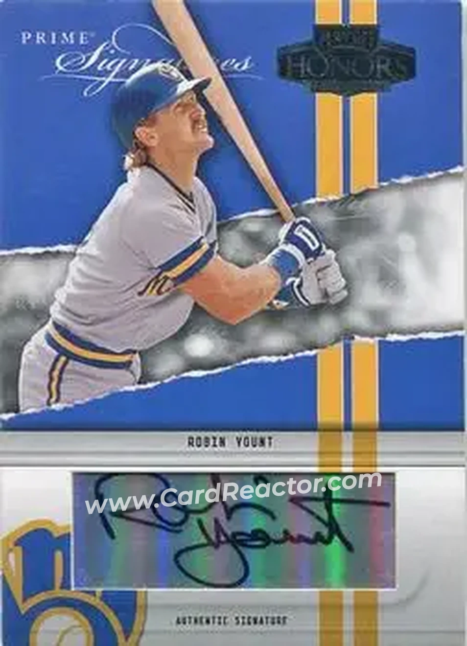 2004 Playoff Honors - Prime Signature Autograph #PS-29 - Robin Yount - Milwaukee Brewers - Front