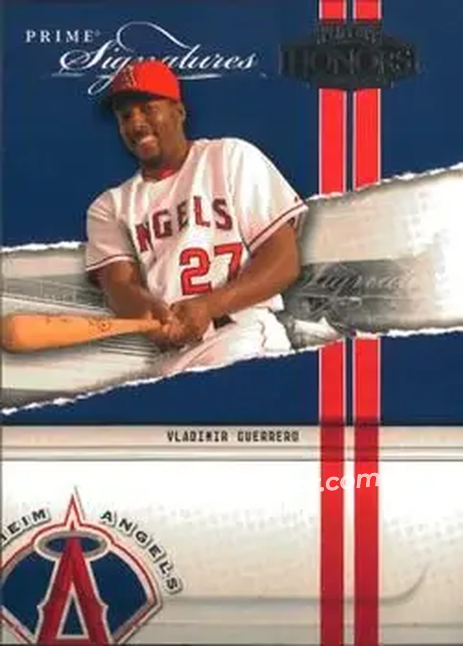 2004 Playoff Honors - Prime Signatures #PS-3 - Vladimir Guerrero - Anaheim Angels - Front