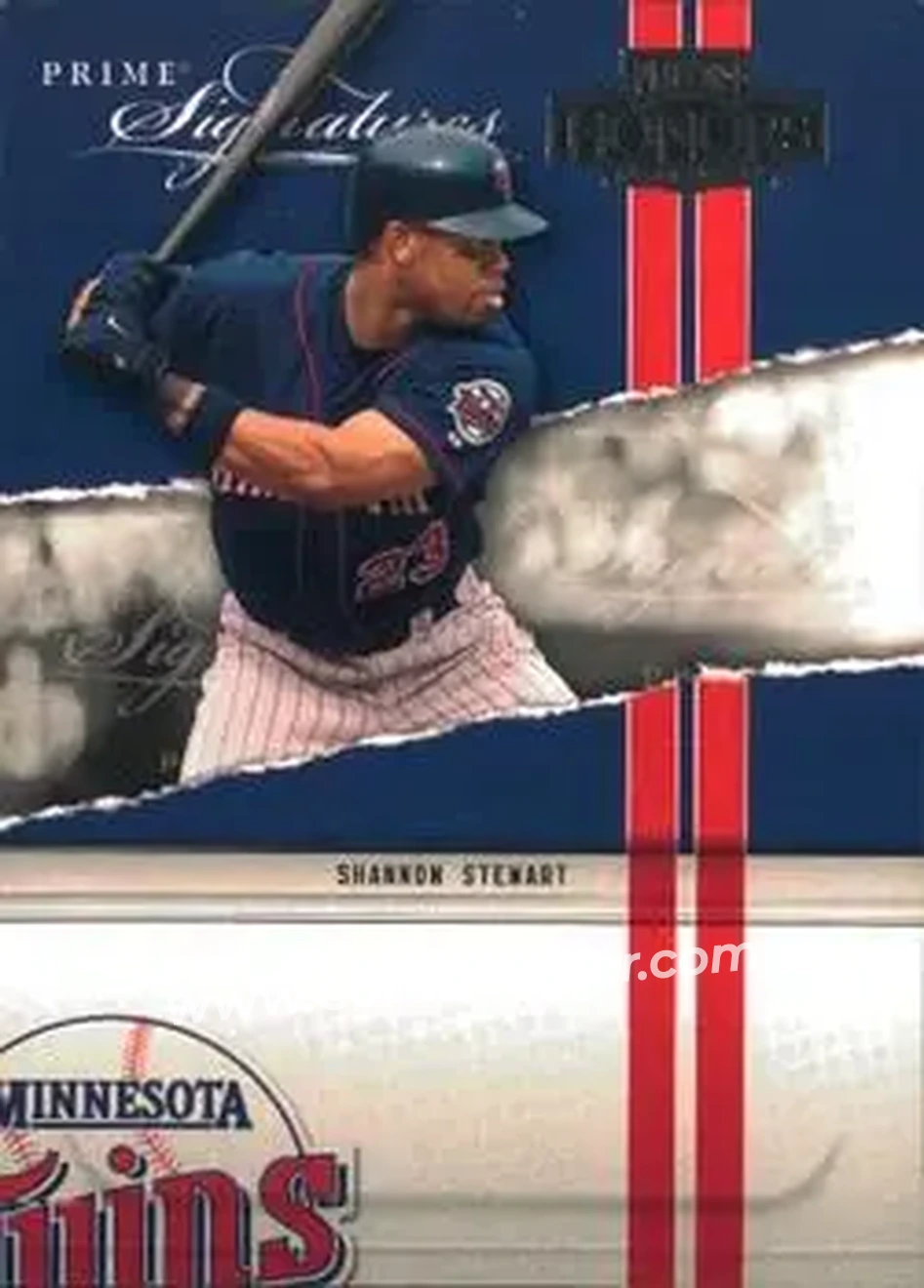 2004 Playoff Honors - Prime Signatures #PS-7 - Shannon Stewart - Minnesota Twins - Front 2004 Playoff Honors - Prime Signatures #PS-7 - Shannon Stewart - Minnesota Twins - Front