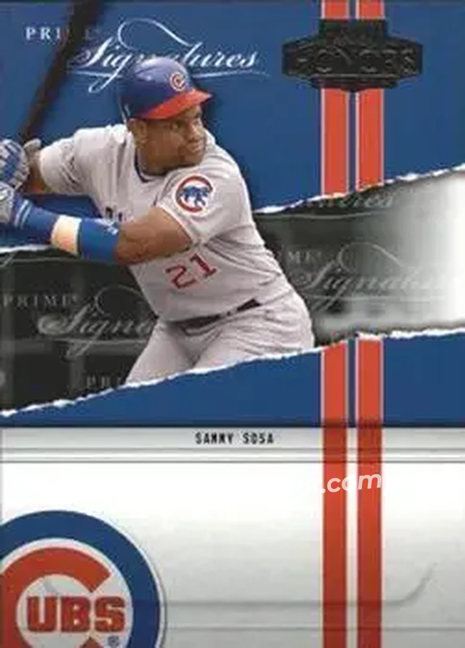 2004 Playoff Honors - Prime Signatures #PS-21 - Sammy Sosa - Chicago Cubs - Front