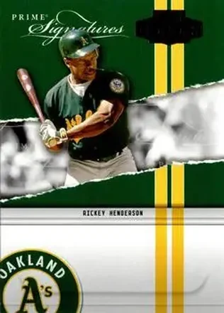 2004 Playoff Honors - Prime Signatures #PS-24 - Rickey Henderson - Oakland Athletics