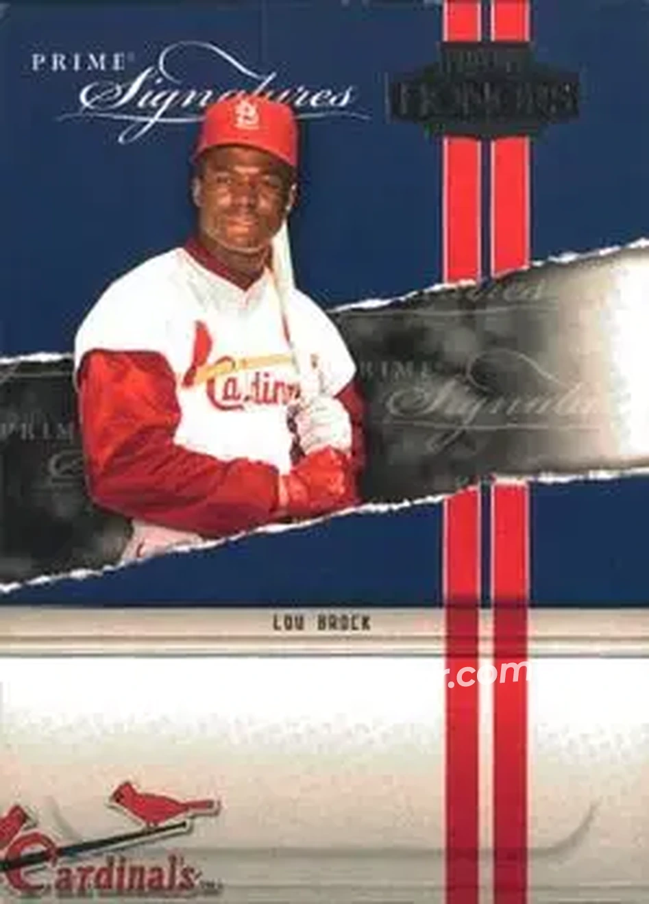2004 Playoff Honors - Prime Signatures #PS-28 - Lou Brock - St. Louis Cardinals - Front