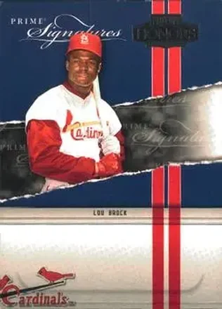 2004 Playoff Honors - Prime Signatures #PS-28 - Lou Brock - St. Louis Cardinals