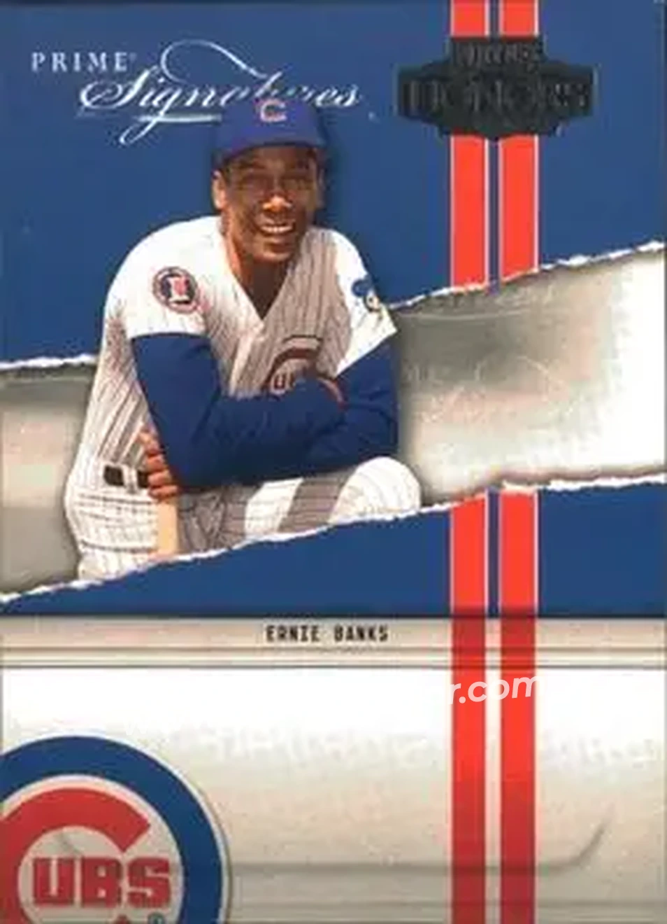 2004 Playoff Honors - Prime Signatures #PS-37 - Ernie Banks - Chicago Cubs - Front