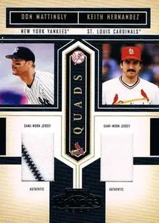 2004 Playoff Honors - Quad Material #Q-1 - Don Mattingly - Mark Grace - Will Clark - Keith Hernandez
