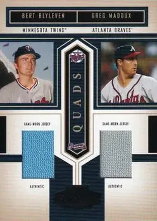 2004 Playoff Honors - Quad Material #Q-22 - Mike Mussina - Greg Maddux - Jack Morris - Bert Blyleven