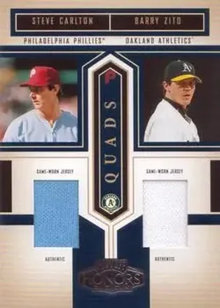 2004 Playoff Honors - Quad Material #Q-23 - Steve Carlton - Tom Glavine - Barry Zito - Andy Pettitte