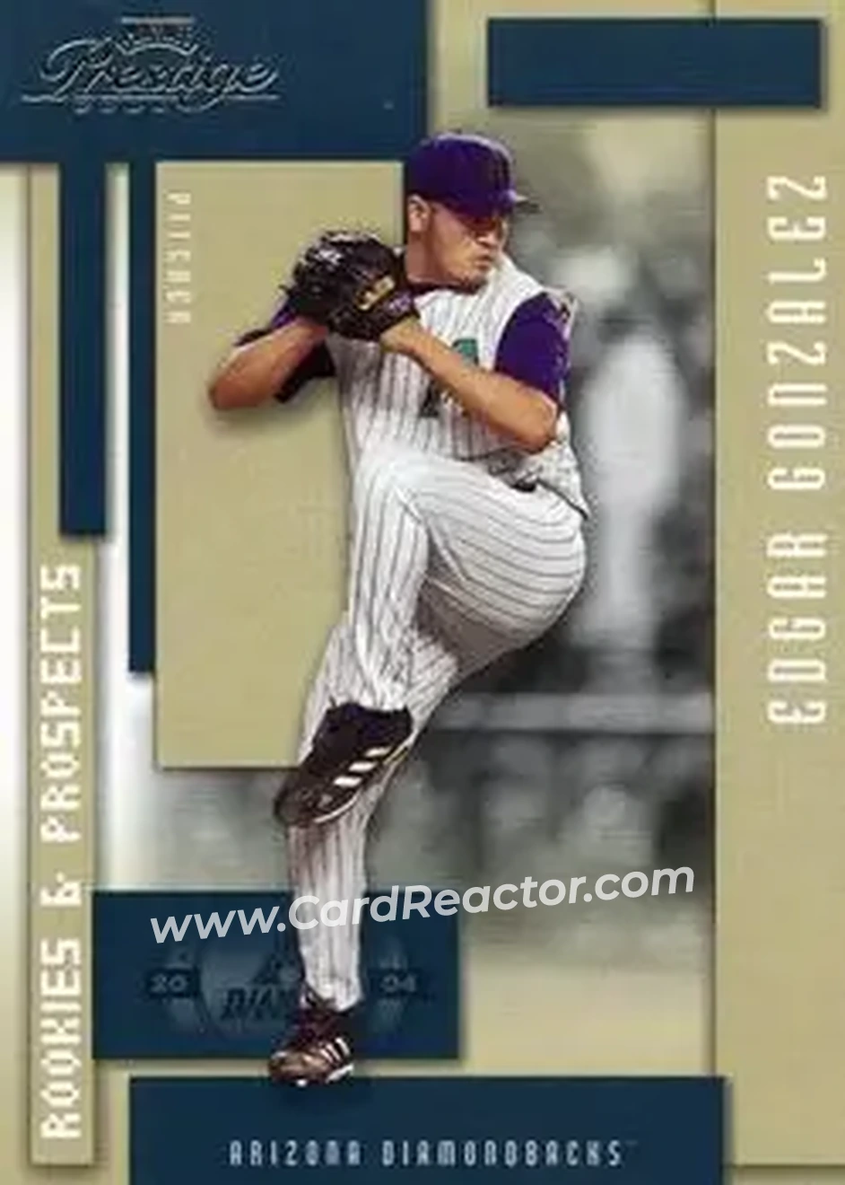 2004 Playoff Prestige #10 - Edgar Gonzalez - Arizona Diamondbacks - Front