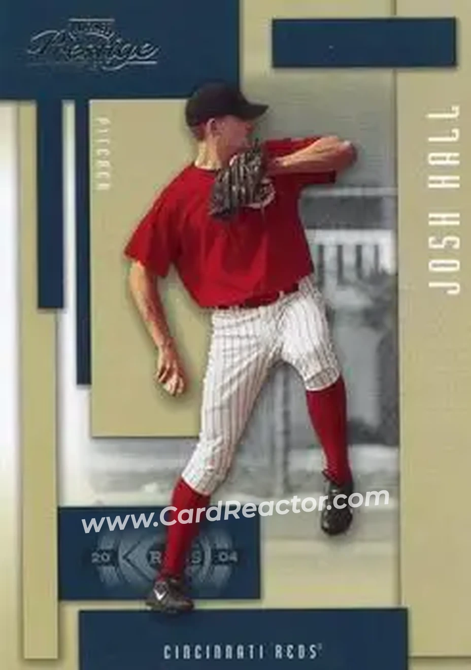 2004 Playoff Prestige #54 - Josh Hall - Cincinnati Reds - Front